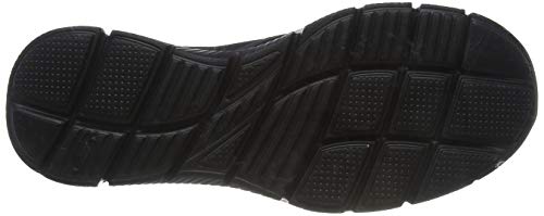 Skechers Equalizer-Persistent, Zapatillas sin Cordones Hombre, Negro (BBK Black Mesh/Duraleather/Trim), 42 EU