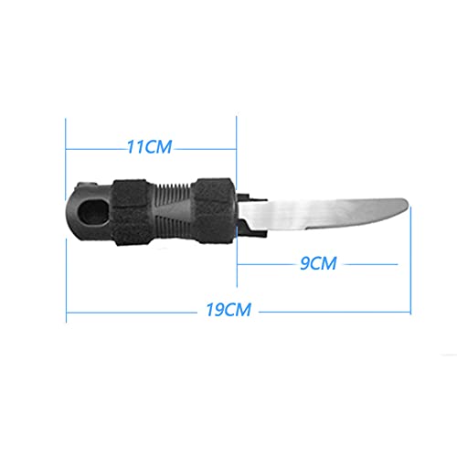 SKLLA Ancianos Discapacidad Antivibración Ayuda para Comer Vajilla Cuchillo De Fácil Agarre Cuchara Tenedor Utensilios Ayuda para Comer Adaptable Juego De Cubiertos para Artritis De Parkinson,Knife