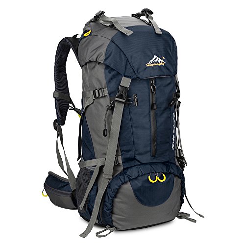 SKYSPER 50L Mochilas de Senderismo al Aire Libre Mochila de Senderismo Macutos Impermeable Ergonómica para Viajes Excursiones Acampadas Trekking