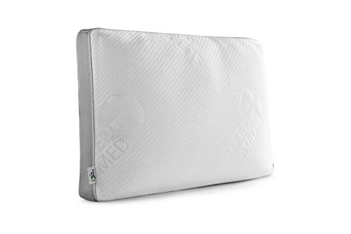 Sleepmed Almohada 100% Espuma viscoelástica refrescante, cojín Cervical con Funda Lavable y Transpirable, cojín Cervical hipoalergénico, 60 x 40 x 12 cm