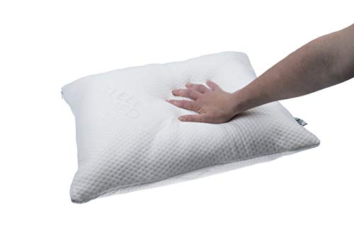 SLEEPMED Almohada de Espuma de Memoria, Cojín Ergonómico Anticervical, Fresco y Funda Lavable, Memory Foam ortopédica para Cervical, 55 x 43 x 12 cm