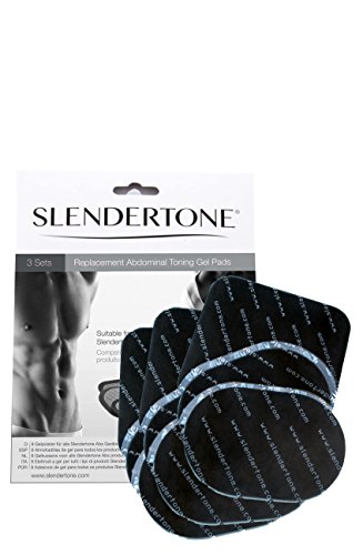 Slendertone - Paquete triple de almohadillas de repuesto, unisex, ABS, negro