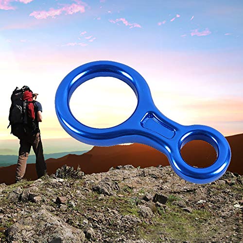 Slosy Descensor Ocho para Escalada Figura 8 Azul Descensores Ocho 35KN Montañismo Anillo de Rappel Accesorios Alpinismo Rescate Actividades al Aire Libre Mosquetón Cuerda para Escalar