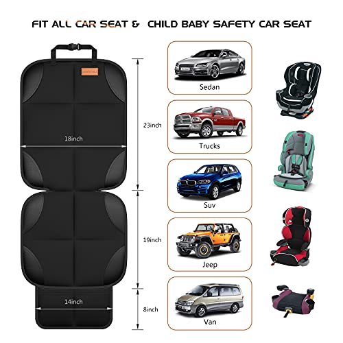 Smart eLf Protectores de Asiento para Coche Impermeable - 2 piezas Protector de Asiento de Bebe para los Asientos de Coche, Protector Seguro para Asiento Infantil - Compatible Isofix