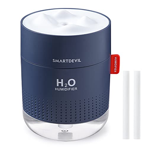 SmartDevil Humidificador 500ml, humidificadores ultrasónicos de aire con alimentación USB, apagado automático para el el hogar, dormitorio, la oficina,Sin batería,Aceite esencial prohibido - 2 Filtros