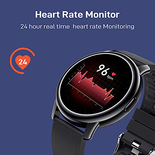 Smartwatch Hombre Mujer, Reloj Inteligente con 24 Modos Deportivos, IP68 Impermeable, Pulsera de Actividad con Pulsómetro, Monitor de Oxígeno de Sangre y Sueño Calorías, Duración de Batería 10 días