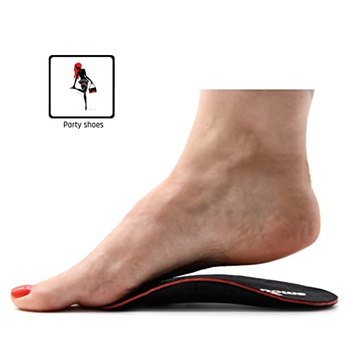 SMOU DAILY Plantillas de gel mujer | Para zapatos con talones, sandalias o trabajo | Plantillas memory foam y silicona cómodas para fascitis plantar, molestias en almohadilla o pie cansado (38-39 EU)