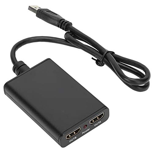 Socobeta 1 convertidor de Audio y Video de Canal de Sonido Adaptador de Pantalla de Alta definición USB3.0 para Sistema 7/8 / 8.1.10 / XP （32 bits） / Vista （32 bits） / OS X/ChromeOS.