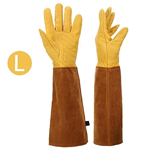 Soldadura Manga de Mano Resistente al calor Con Protección Alta Temperatura Prueba de Thorn PRUEBA A prueba de jardinería Soldados de horno Guantelets L 1pair, Soldador Manga de la mano