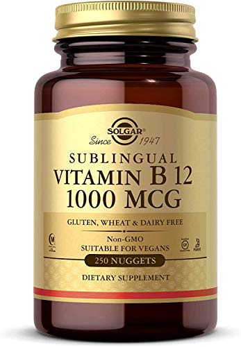 Solgar | Vitamina B12 1000 Mcg (Cianocobalamina) | Energía, Equilibrio Psicológico, Reduce el Cansancio | 250 comprimidos masticables sublinguales | Sabor Cereza Natural