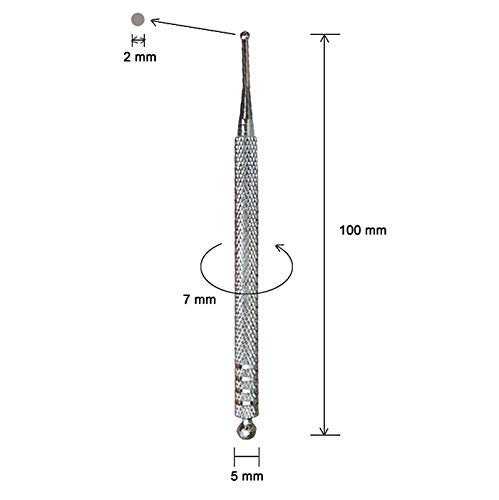 Sonda de Doble Cabeza y Punta para Puntos en Oreja y Cuerpo Acupuntura Regalo la Oreja de Bolsillo y Bolsa, Shiatsu Therapy Shiatsu Masajeador Ear Acupoint Probe Painless Acupuncture Pen Conjunto de 2