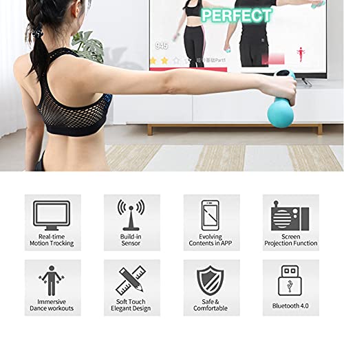 Sonew Mancuerna De Ejercicio Inteligente, Mancuerna De Fitness Profesional con Pantalla LCD, para El Hogar, El Gimnasio Y La Oficina, Pesas De Mano De Entrenamiento, 2.2 LB(Azul)