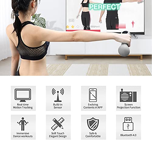 Sonew Mancuerna De Ejercicio Inteligente, Mancuerna De Fitness Profesional con Pantalla LCD, para El Hogar, El Gimnasio Y La Oficina, Pesas De Mano De Entrenamiento, 1.7 LB(Gris)