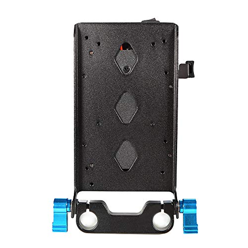 SOONWELL Placa de Batería V-Mount Plate Adaptador de Batería V-Lock Divisor de Fuente de Alimentación con Cable DC y Batería Ficticia LP-E6 para BMPCC BMCC Sony y Cámaras DSLR Dispositivos Portátiles