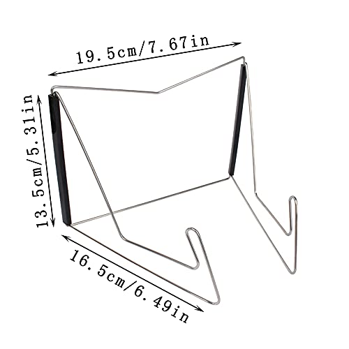 Soporte de Lectura Portátil,Soporte de Libro Ajustable,Soporte de Lectura Plegable,Soporte para Libros de Cocina,para Libro de Texto,Libro de Música,Caballete,Libro de Cocina,Libro de Texto(Plateado)