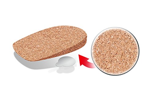 Soporte Elevación Talón con Corcho Natural con Parte Trasera autoadhesiva, su Sistema de Absorción de Golpes Alivia el Dolor de Talones Espolones, Kaps Corex, 1 par (Mujeres / EUR 35-40)