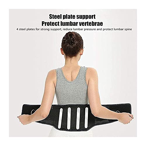 Soporte lumbar para la parte inferior de la espalda, cinturón, cintura, alivio del dolor de espalda para hombres y mujeres, ciática, escoliosis y hernia de disco con almohadilla extraíble (tamaño