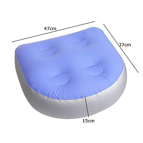 Spa Y Caliente Bañera Asiento Elevado Inflable Bañera Masaje Cojín Masaje Alfombra Con Succión Tazas Suave Espalda Soporte Baño Spa Almohadilla Para Adultos Niños - 1pc