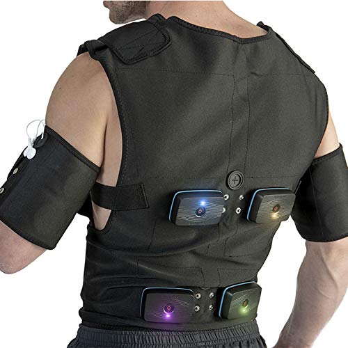 Sport-Elec - Chaleco Combi electrostático, Compatible con múltiples Marcas, Accesorio de ELCTROSTIMUALTION para Adultos, Unisex, Negro, L/XL