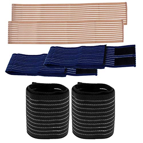 SRTYZ 3 Pares de Correas de Muñeca Ajustables Deporte Muñequera, Muñequera de Protección de Muñeca Fitness Muñequeras para Hombre y Mujer para Levantar de Pesas, Gym, Flexiones, Tenis (7,5 a 42cm)