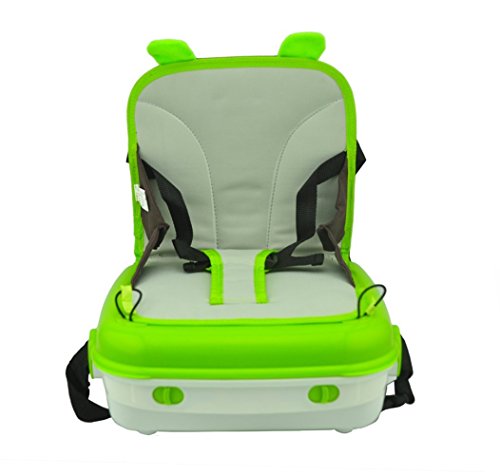 Star Ibaby Dual, Trona portátil de viaje con almacenamiento 2 en 1, Verde