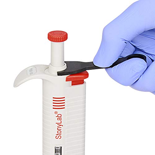 stonylab Controlador de Pipeta Monocanal, Micropipeta de Volumen Variable Ajustable con Cono de Punta Autoclavable, Single Channel Pipette para Investigación de Laboratorio, 100-1000µL