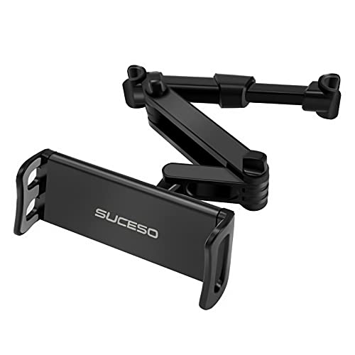 SUCESO Soporte Tablet Coche, Soporte Reposacabezas Movil Coche 360° Ajustable para 4.7-12.9" Soporte Extensible para Tablet Móvil para iPad Pro Air Mini,Samsung Galaxy Tab,Phone,Huawei,Switch etc