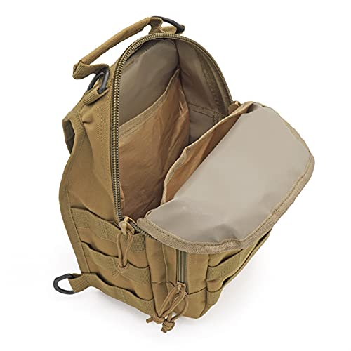 SUNXK Senderismo Senderismo Mochila Ejercicio Escalada Bolso Hombro Táctico Camping Caza Holiday Pesca Al Aire Libre Bolso de Hombro Militar (Capacity : 20 Long, Color : Desert Digital)