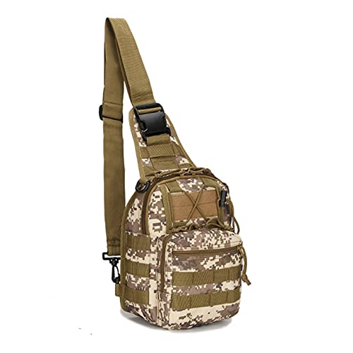 SUNXK Senderismo Senderismo Mochila Ejercicio Escalada Bolso Hombro Táctico Camping Caza Holiday Pesca Al Aire Libre Bolso de Hombro Militar (Capacity : 20 Long, Color : Desert Digital)