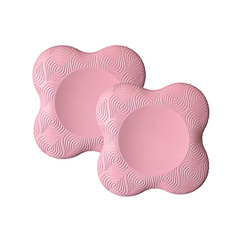 SUQ 2PCS Rodillera Yoga, Almohadillas,Espuma Antideslizante para Rodillas, Cómoda Almohadilla Apoyo Yoga, Cojín de Equilibrio Deportivo para Rodillas, Manos, Codo, Muñecas, 20x20cm(Rosa)