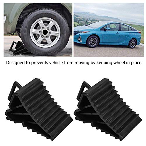 Suuonee Tyres Chocks, 1 Piar Bloque antideslizante para neumáticos Bloque antideslizante para neumáticos Calzos para ruedas Bloque de alineación Almohadilla de soporte de neumáticos 15.5x9x9.8cm