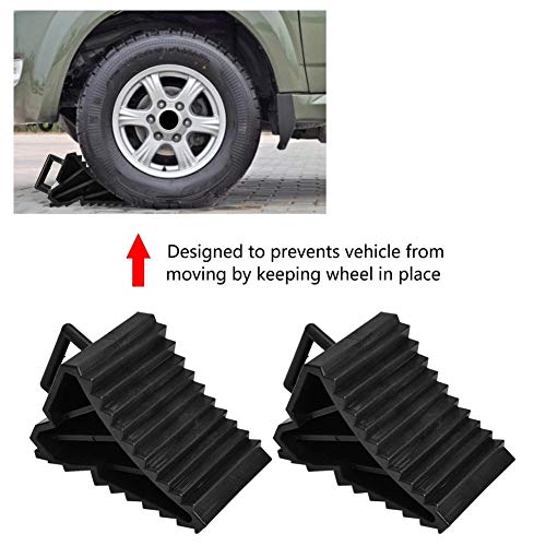 Suuonee Tyres Chocks, 1 Piar Bloque antideslizante para neumáticos Bloque antideslizante para neumáticos Calzos para ruedas Bloque de alineación Almohadilla de soporte de neumáticos 15.5x9x9.8cm