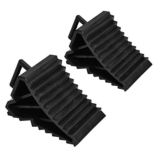 Suuonee Tyres Chocks, 1 Piar Bloque antideslizante para neumáticos Bloque antideslizante para neumáticos Calzos para ruedas Bloque de alineación Almohadilla de soporte de neumáticos 15.5x9x9.8cm