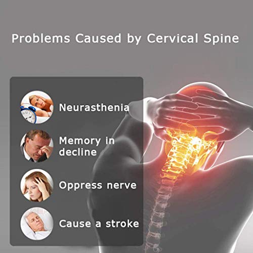 SZH ZPTENT Dispositivo de tracción Cervical del Cuello Apoyo de Socorro Brace automático Calefacción Cuello Estiramiento Ayuda del Cuello de tracción caseros Columna Vertebral de alineación,41cm