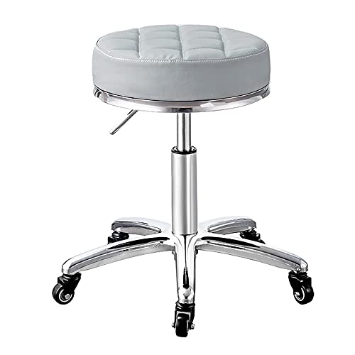 Taburete giratorio para salón, taburete giratorio giratorio ajustable para masajes con ruedas, asiento hidráulico ajustable en altura, silla de salón giratoria para spa, spa médico para dibujar tatuaj