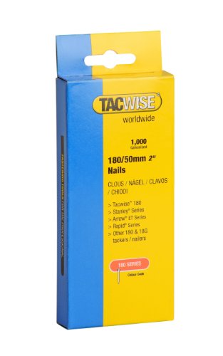 Tacwise 1156 Clavos de 180/50mm, Metalizado, 180/50 mm, Set de 1000 Piezas