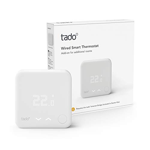 tado° Termostato Inteligente Cableado – Accesorio para control de habitaciones múltiples, control de calefacción inteligente, Instálalo tú mismo