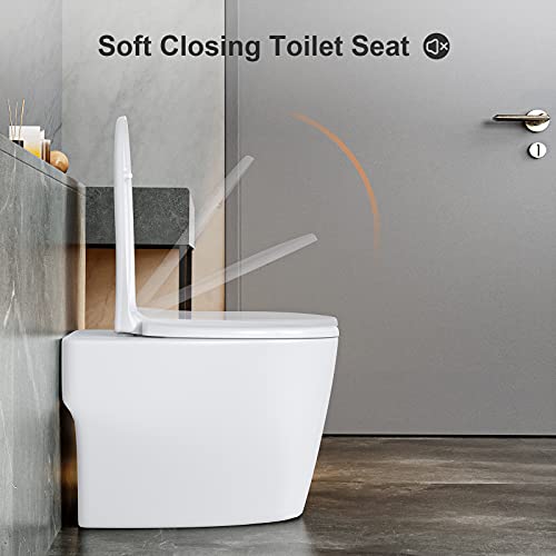 Tapa de WC,Asiento de Tapa WC Universel,Asiento de Inodoro en Forma de O,Antibacteriano Tapa Inodoro Hecho de Urea-Formaldehído con Función de Cierre Suave, Desmontaje Rápido y Limpieza