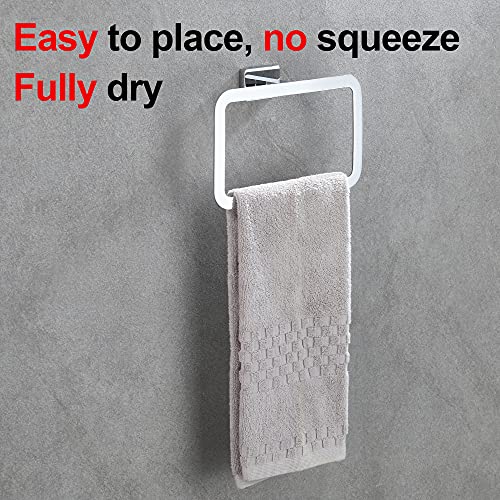 TDYU Toalleros de Baño Juego de Accesorios de baño, Barra de Toalla de Mano de 62.5 cm, Soporte de Papel higiénico, Anillo de Toalla y Gancho para Bata de Acero Inoxidable, Montaje en Pared 4 Piezas