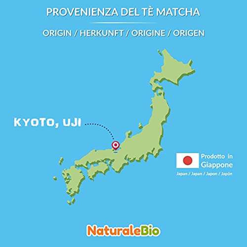 Té Verde Matcha Orgánico Japonés En Polvo - Calidad Premium - 100g. Té Matcha Biológico Japonés. Té Bio Grado Premium. Matcha Ecológico Cultivado En Japón, Uji, Kyoto. Ideal Para Beber, Cocina, Latte