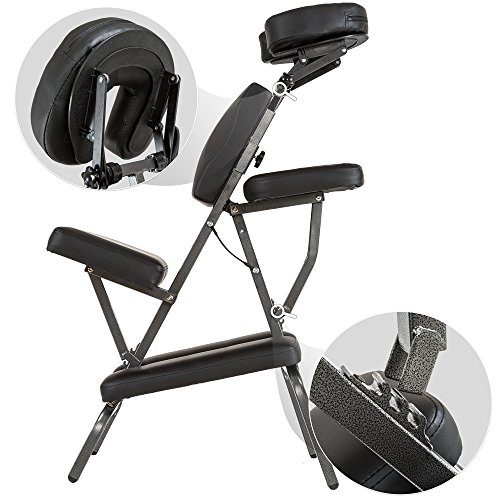 TecTake Silla de masaje fisioterapia rehabilitacion sillón de tratamiento tattoo