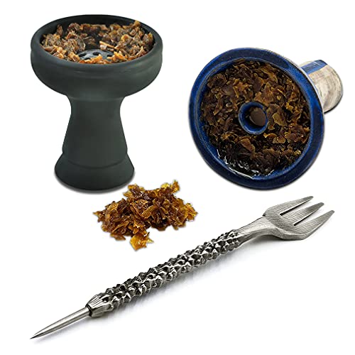 Tenedor para tabaco, Tenedor de shisha perfecto accesorio para tabaco y lámina de aluminio, para la construcción de cabezas de tabaco y Phunnel (Plata)