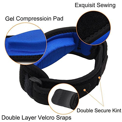 Tenis y codo de golfista Brace con almohadilla de compresión para hombres y mujeres – Codo Banda para codo tendinitis, Gran soporte para lesiones de brazos y alivio del dolor por vitoki (2 hilos)