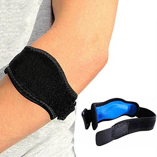 Tenis y codo de golfista Brace con almohadilla de compresión para hombres y mujeres – Codo Banda para codo tendinitis, Gran soporte para lesiones de brazos y alivio del dolor por vitoki (2 hilos)