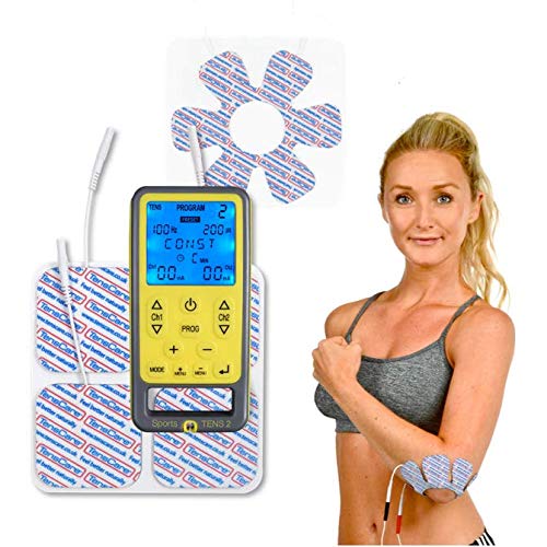 TensCare Sports TENS+ Electrodo de articulación. Dispositivo de electroestimulación con Masaje, TENS, EMS y programas manuales. Para alivio del dolor, tonificación y relajación muscular.