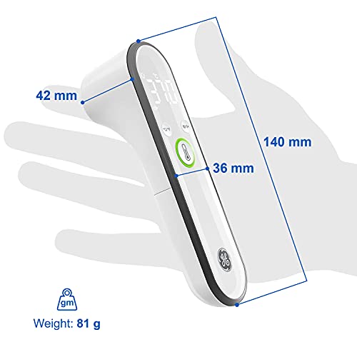 Termometro digital sin contacto GE Trucheck | Sensor digital de temperatura por infrarrojos para adultos, niños y bebés | Lectura inmediata y precisa en la frente y el cuerpo,