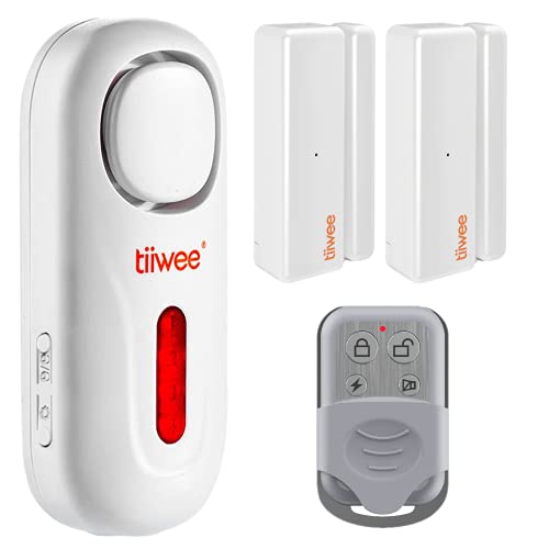 tiiwee A1 Alarma para Casa - 1 Sirena 120 dB - 2 Sensores de Ventanas y Puertas - 1 Control Remoto