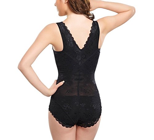 TININNA Corsé Cintura Cinturón,Mujer Bragas Braguitas Calzones Abdomen Body Corset Lencería Tirantes Chinlon Shapewear Push-up Negro XL