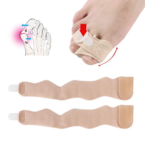 Tirantes de hallux valgus, 2pcs hallux valgus toe corrector ortopédico corrector juanete para aliviar el dolor cinta para aliviar el dolor hallux valgus martillo dedos de los pies cuidado avanzado de