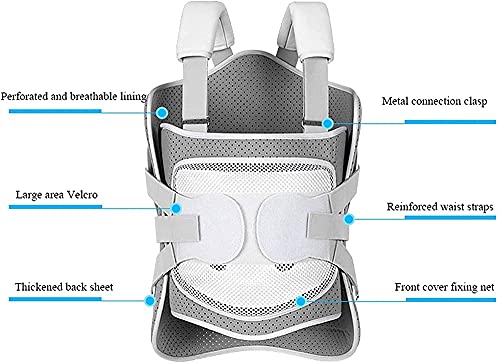 tjz Soporte Espinal Fijo Toracolumbar, Fracturas De CompresióN Espinal Ajustable Protector De Columna Lumbar para Tratar La Osteoporosis óRtesis De Columna para Dolor De CiáTica, LesióN De Disco